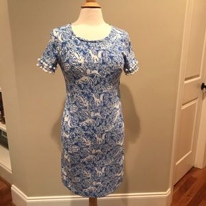 Lilly Pulitzer Lissie Dress- Blue/ White Fox- XS